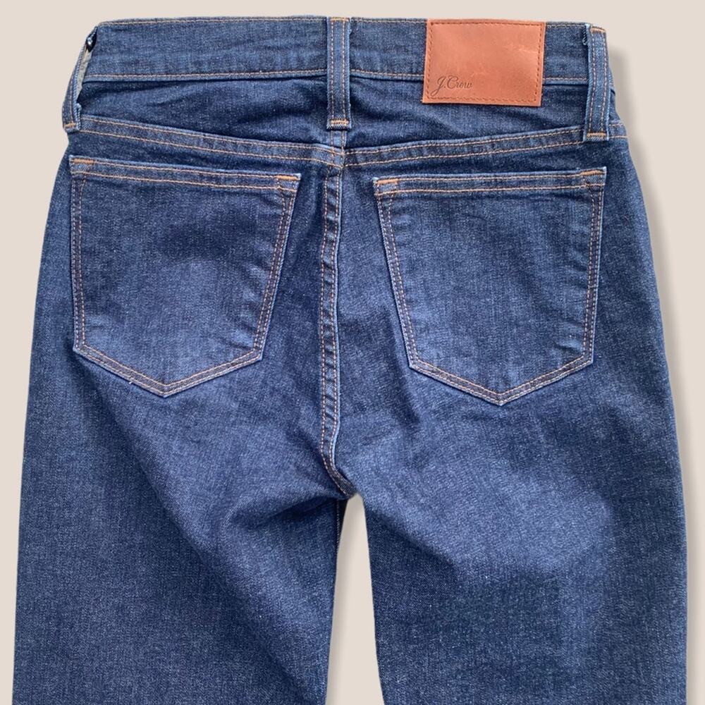 J. Crew Toothpick Classic Ankle Jeans H0189 Dark Wash Skinny Style 24 Staple - Picture 12 of 13